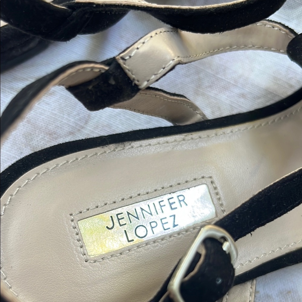Jennifer Lopez Black Strappy Sandals - Picture 7 of 11